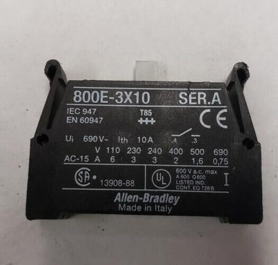 Allen Bradley 800E-3X10 Contact Block 800E3X10 Black series A. OLD