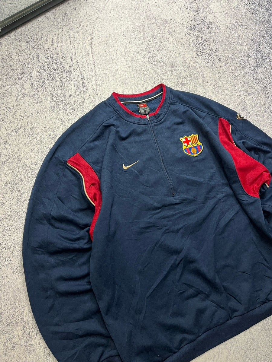 トップス Vtg 90s Nike Team FC.Barcelona Sweats XL Vintage 90's Nike Fc Barcelona Football Sweatshirt Soccer