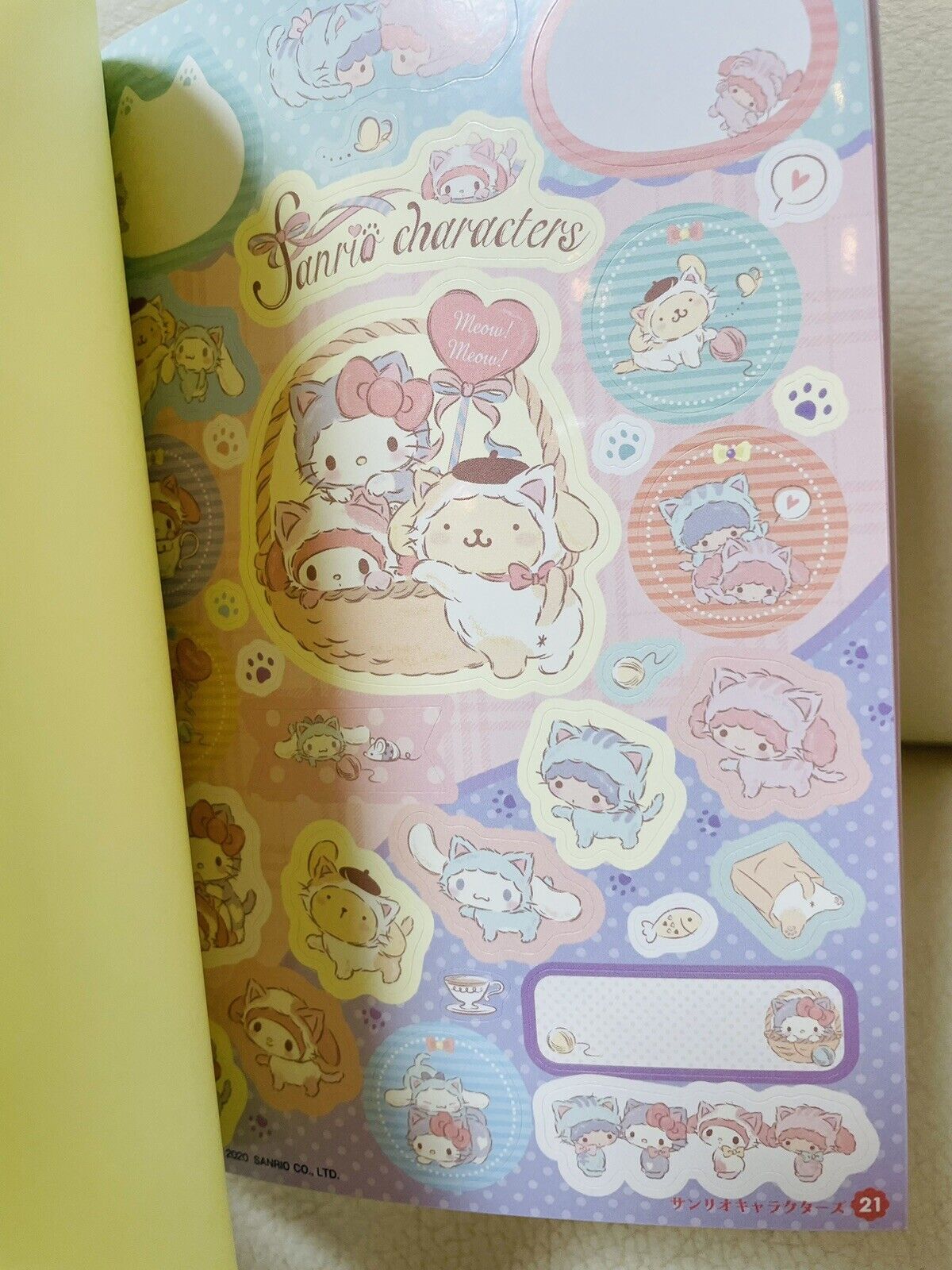 Sanrio Sticker Book 22 sheets of stickers. Sanrio popular characters from  Japan