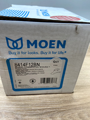Moen 8414F12BN Commercial M-Dura One Handle Lavatory Faucet ,Brushed Nickel