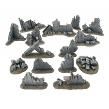 WWG Destroyed Large Rubble Kit – 28mm Sci-Fi Apocalyptic Wargame Model Terrain
