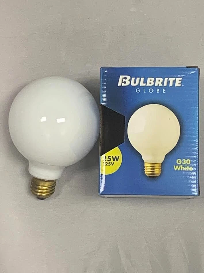 pack of 4 Bulbrite 25W 125V G30 Globe Bulb - Image 2 of 2