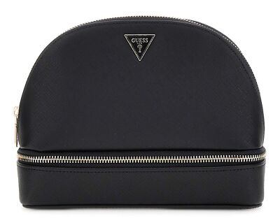 GUESS Dome Cosmetic Pouch Kosmetiktasche Black schwarz Neu