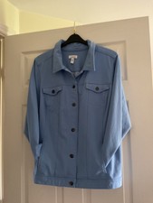 Denim & Co. Comfy Denim Style Jacket With Collar 3xl Shade Blue Brand New