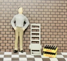 Hand truck no moving parts+ 2 cases of Coca=Cola 1:24G SCALE Diorama