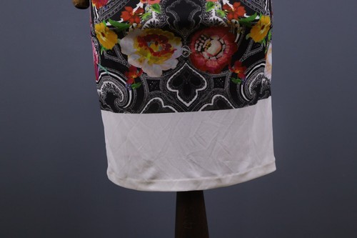 ETRO MILANO Multicolor Abstract Art Short Sleeve A-Line Knee Dress Size 44 - Picture 4 of 13