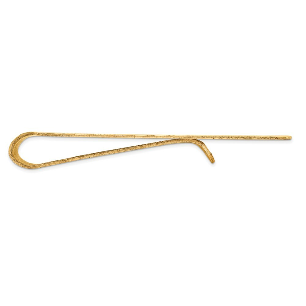 14K Yellow Gold Mens Textured Money Clip image 2