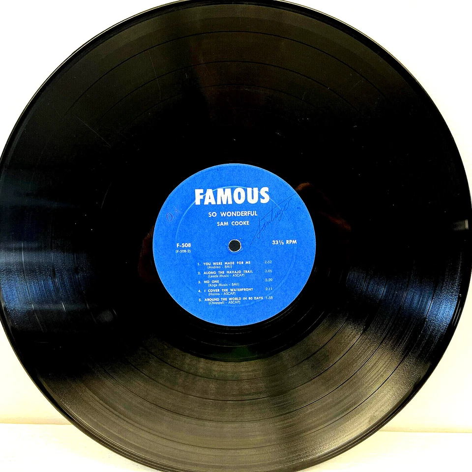 Sam Cooke So Wonderful 1969 Vinyl Famous Records 1st Press - Image 3 of 4