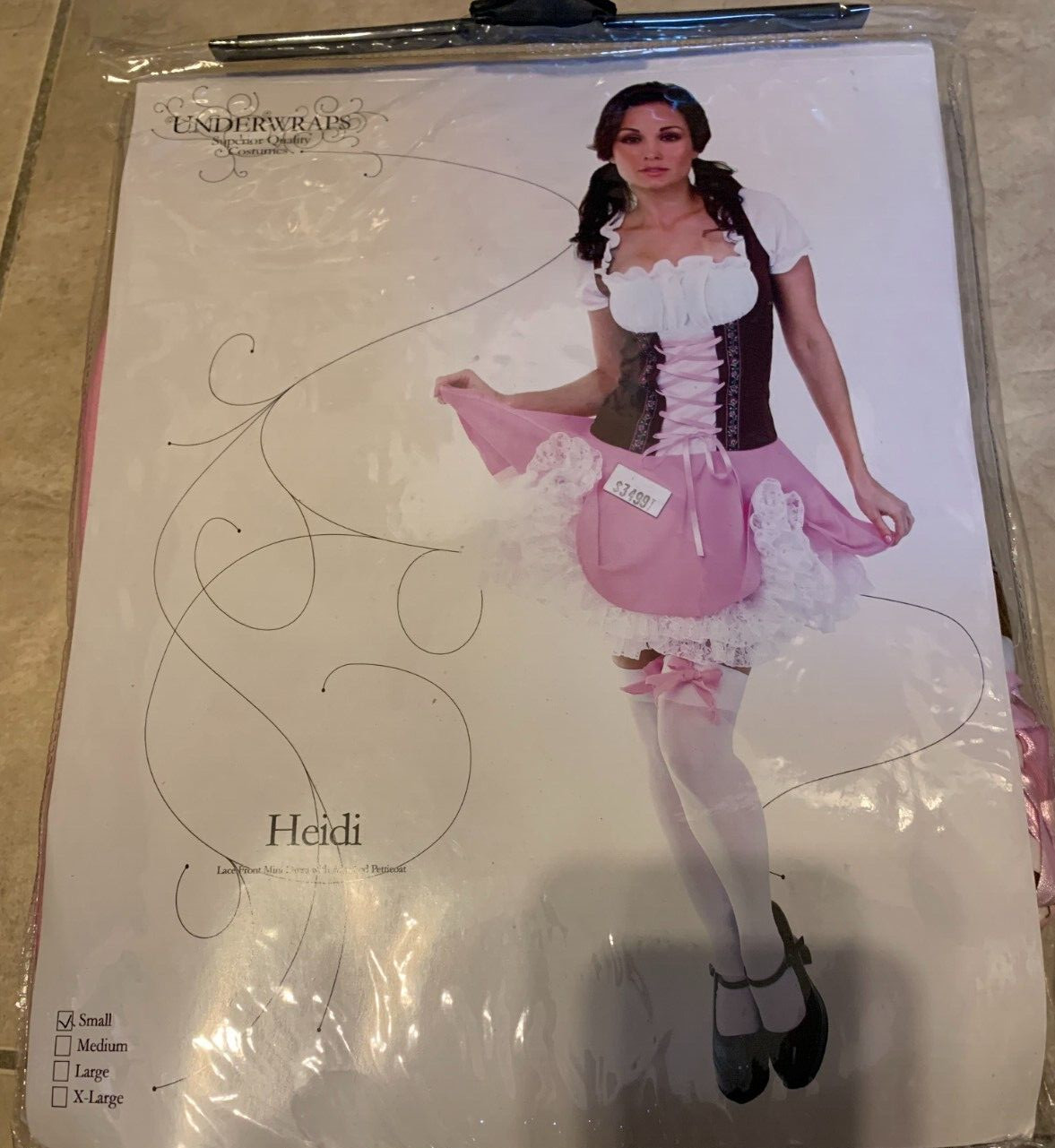 Disfraz Heidi Underwraps adulto mujer L NUEVO en embalaje al por menor