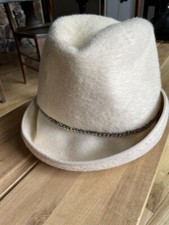 Vintage Mr. John Jr. Hat Cream with Rhinestones