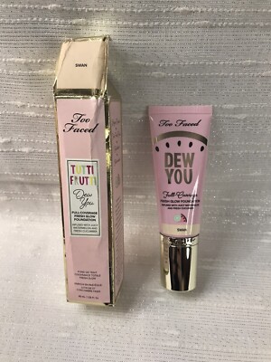 TOO FACED Tutti Frutti Dew You Fresh Glow Foundation SWAN 40ml NEW READ