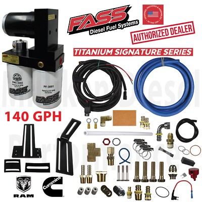 #ad FASS Titanium 140GPH Fuel Lift Pump System Fits 94 98 Dodge Ram Cummins Diesel $769.00