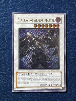 Blackwing Armor Master Grey Stamp + Foil Shift Misprint Yugioh