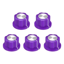 5pcs 6.4mm Shaft Hole Potentiometer Rotary Knobs Effect Pedal Knob Purple
