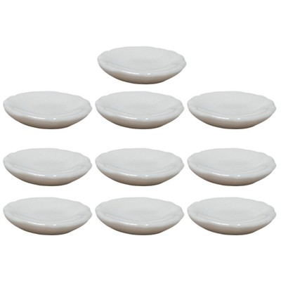  10 Pcs Mini-Disc Miniature Toy Model Dining Room Accessories