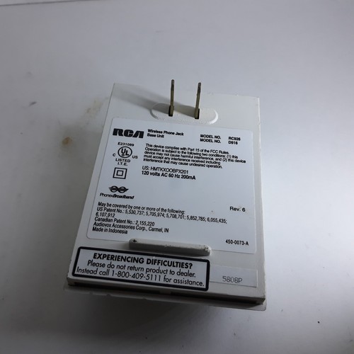 Système prise téléphonique sans fil RCA unité de base et rallonge RC 926 D916 - Photo 8/10