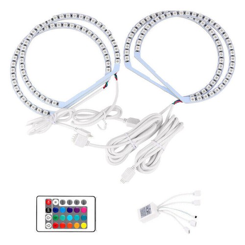 4PCS RGB LED Angel Eyes Standlicht Für BMW E46 Limousine 1998-2005 Fernbedienung - Bild 4 von 13