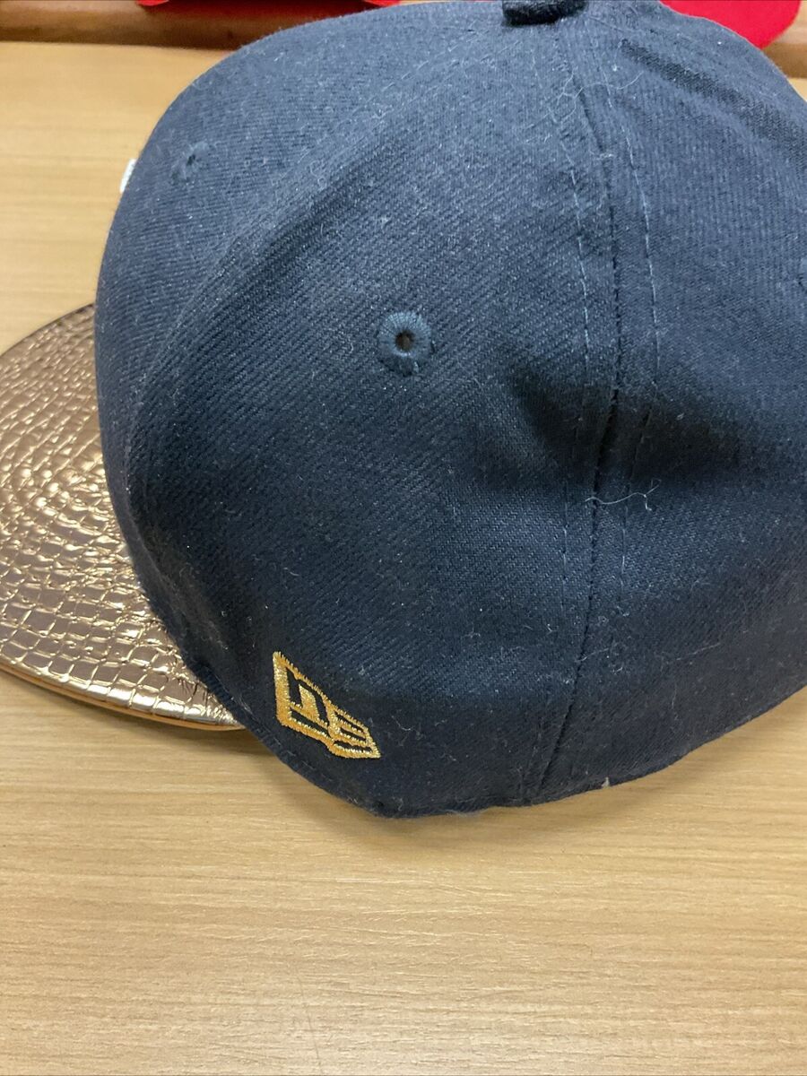 New York Yankee Size 7 1/4 Hat New Era 59fifty Gold Brim New York Yankee Size 7 1/4 Hat New Era 59fifty Gold Brim