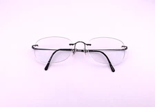 Marchon Airlock Eyeglasses, Frames Only, 760 32, 135 mm, Rimless, Silver
