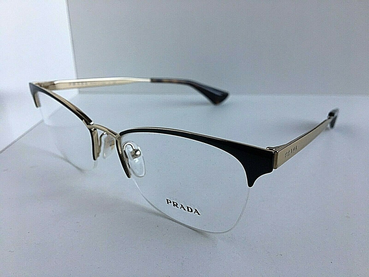 New PRADA VPR 6Q5 OHD-1O1 Plum Semi-Rimless 51mm Women's