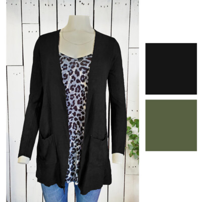 Loved Adored Womens Open Cardigan Sweater