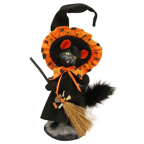 Polka Dot Scaredy Cat 10" SpOOkY CUTE! Bendable Figure Decoration Annallee - Picture 3 of 9