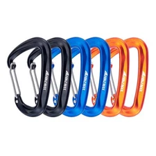 7075 Aluminum Carabiners Heavy Duty Carabiners Clips 12 Kn For Hammocks Clipping