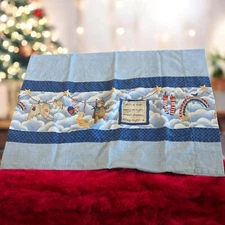 Blue Catch a Star Twin Sized Handmade Pillowcase Bear Star Rainbow Toddler