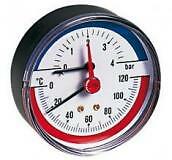 Combined Temperature Pressure Gauge - Back (Axial) Connection - Picture 1 of 1