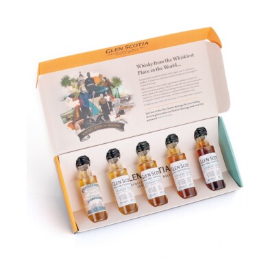 Glen Scotia Dunnage Warehouse Whisky Tasting Set (5x25ml) In Geschenk Box.