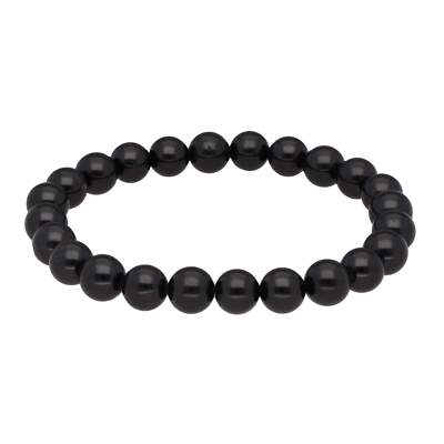 Onyx Kugelarmband | 8 mm Perlen | Dehnbar | Edelstein-Armband