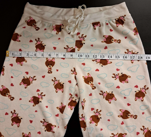 Jerry Leigh Entertainment Just Jimmy Girls S White Pink Teddy Bear Pajama Pants - Picture 18 of 23