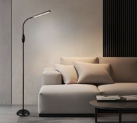 Standlampe Stehlampe Led Leseleuchte Flexibel Schwarz Touch Stehleuchte H 145 Cm