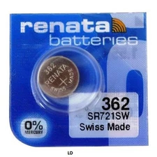 362 RENATA WATCH BATTERIES SR721SW New packaging Authorized Seller