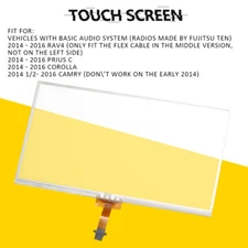 6.1"Touch Screen Glass Digitizer fOR 14-18 TOYOTA Corolla Camry RAV4 Prius Rad D