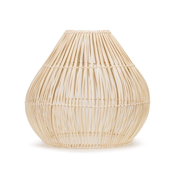 MiniSun | Modern Natural Rattan Teardrop Ceiling Light Shade | Pendant Lights, Home Décor & Improvement Essential | 34cm Shade Width - Image 2