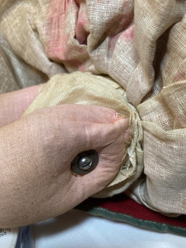 Vintage Antique Cloth & Composition, Straw Filled Sleep Eye Jointed Limbs 18” - Picture 11 of 12