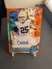 Colby Wooden Orange Auto /25 2021 2022 Bowman Chrome U University