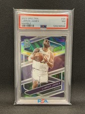 LeBron James 2023-24 Panini Spectra Marble Prizm #26 Serial # 3/5 Lakers PSA 7