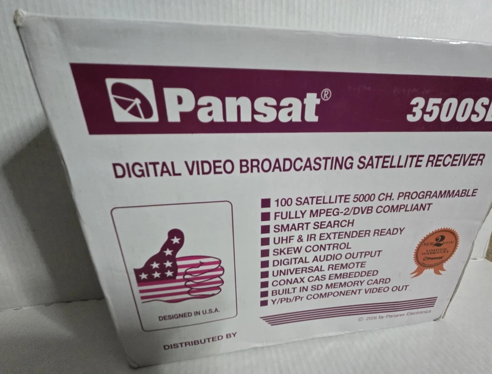 *NUEVO en CAJA* PANSAT 3500SD Receptor Satelital de Transmisión de Video Digital Foto 2 de 4