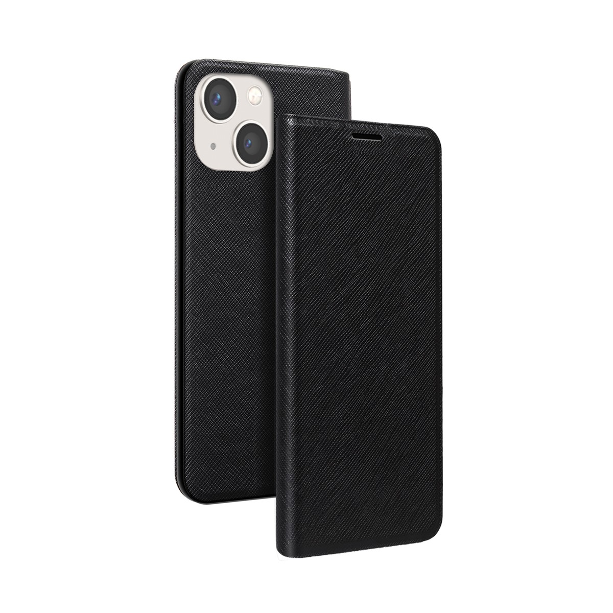 Funda iPhone 13 Mini idéale pour voyager léger avec rabat folio protecteur et chic