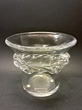Daum France - Kristallvase mit Aufschmelzungen signiert DAUM FRANCE um 1950