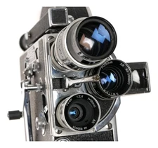 Bolex H16 16mm Film Camera Triple Lens SWITAR YVAR Kit Case