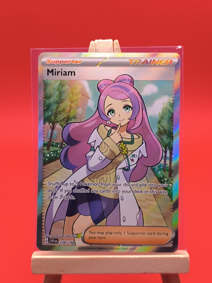 miriam pokemon card full art Choose up to 5 Pokemon from your discard pile Miriam (Special Illustration Rare) 251/195