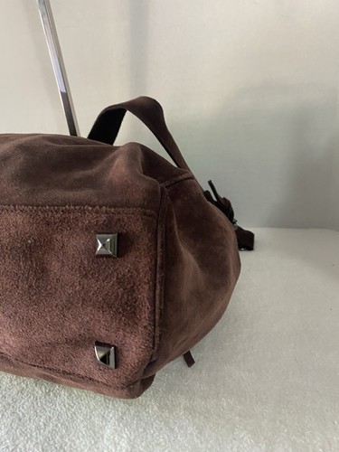 Borsa hobo Sorial pelle scamosciata frange tracolla chiusura con patta boho hippie western - Foto 13 di 18