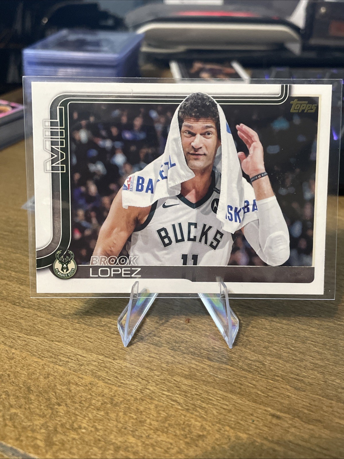 2025-26 Topps NBA Brook Lopez #58 Golden Mirror Image Variation SSP Bucks