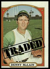1972 Topps #753 Denny McLain (OC)