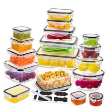34 PCS Food Storage Containers Set with Airtight Lids 17 Lids 17 17 Pack