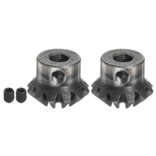 2pcs Bevel Gears 1.5M 12 Teeth 6mm Shaft Hole Tapered Bevel Pinion Gear