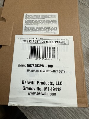 Hickory Hardware H078453PB-10B Pack of 10 - 3-3/16'' Projection Hand Rail Bracket